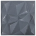 Paneles de pared 3D 12 unidades gris diamante 3 m² 50x50 cm