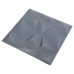 Paneles de pared 3D 12 unidades gris diamante 3 m² 50x50 cm