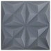 vidaXL Paneles de pared 3D 12 unidades gris origami 3 m² 50x50 cm