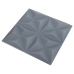 vidaXL Paneles de pared 3D 12 unidades gris origami 3 m² 50x50 cm