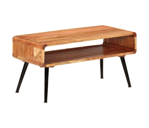 Mesa de centro de madera maciza de acacia 95x40x45 cm