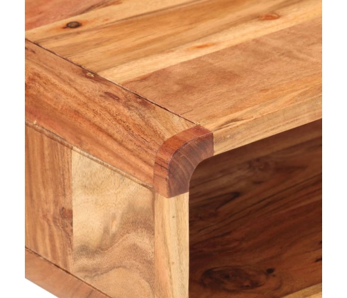 Mesa de centro de madera maciza de acacia 95x40x45 cm