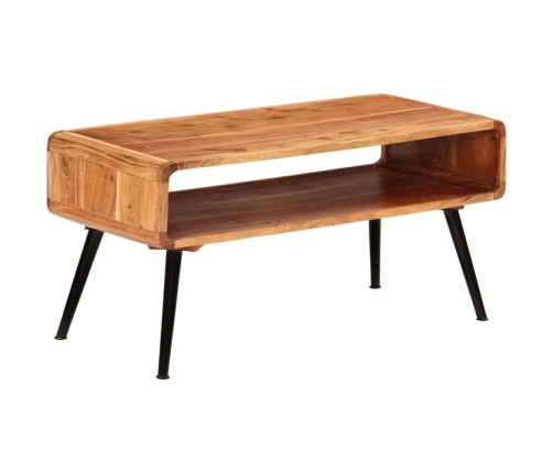 Mesa de centro de madera maciza de acacia 95x40x45 cm