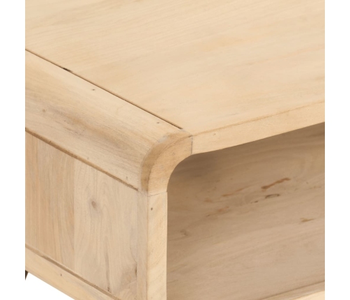 Mesa de centro de madera maciza de mango 95x40x45 cm