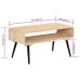 Mesa de centro de madera maciza de mango 95x40x45 cm