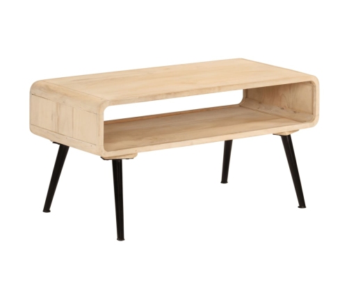 Mesa de centro de madera maciza de mango 95x40x45 cm