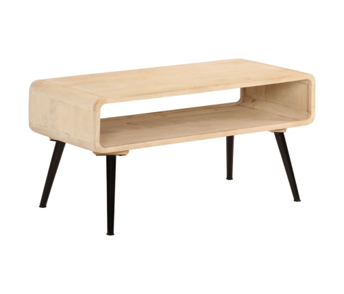 Mesa de centro de madera maciza de mango 95x40x45 cm