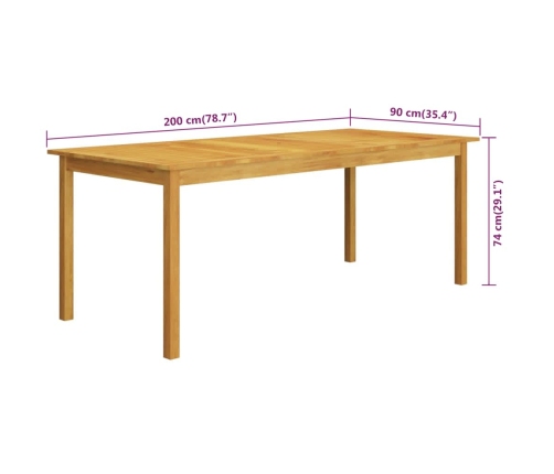 Juego de comedor para jardín 7 piezas con cojines marrón