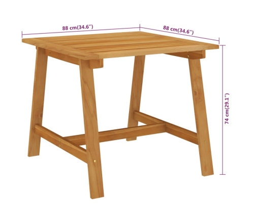 Juego de comedor de jardín 3 piezas con cojines marrón