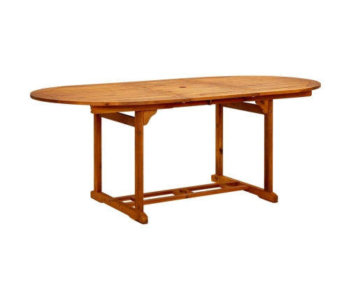 Juego de comedor para jardín 7 piezas con cojines marrón