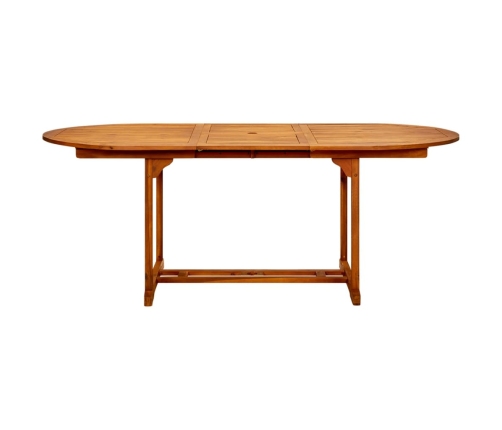 Juego de comedor para jardín 7 piezas con cojines marrón