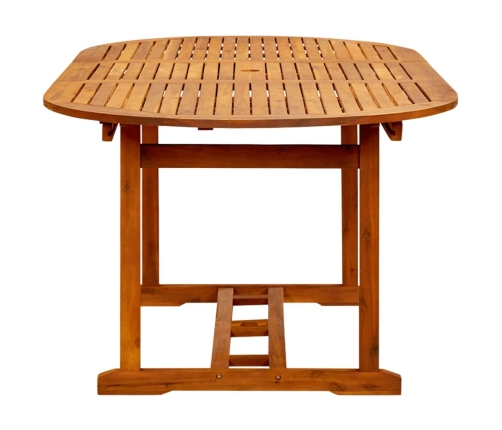 Juego de comedor para jardín 7 piezas con cojines marrón