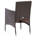 Set de comedor de jardín 3 pzas ratán PE vidrio templado marrón
