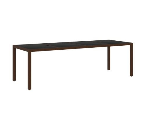 Juego de comedor de jardín 11 piezas ratán sintético marrón