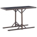 Set de comedor de jardín 3 pzas ratán PE vidrio templado marrón