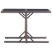 Set de comedor de jardín 3 pzas ratán PE vidrio templado marrón