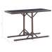 Set de comedor de jardín 3 pzas ratán PE vidrio templado marrón