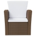Set muebles de jardín 8 pzas y cojines ratán sintético marrón