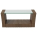 Set muebles de jardín 8 pzas y cojines ratán sintético marrón