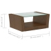 Set muebles de jardín 8 pzas y cojines ratán sintético marrón