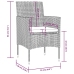 Set de muebles de jardín 8 pzas y cojines ratán sintético negro