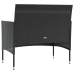 Set de muebles de jardín 8 pzas y cojines ratán sintético negro