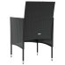 Set de muebles de jardín 8 pzas y cojines ratán sintético negro
