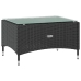 Set de muebles de jardín 8 pzas y cojines ratán sintético negro