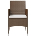 Set muebles de jardín 8 pzas y cojines ratán sintético marrón