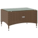 Set muebles de jardín 8 pzas y cojines ratán sintético marrón