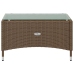 Set muebles de jardín 8 pzas y cojines ratán sintético marrón