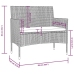 Set muebles de jardín 8 pzas y cojines ratán sintético marrón