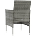 Set de muebles de jardín 16 pzas y cojines ratán sintético gris