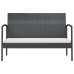 Set de muebles de jardín 8 pzas y cojines ratán sintético negro