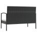Set de muebles de jardín 8 pzas y cojines ratán sintético negro
