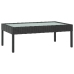 Set de muebles de jardín 8 pzas y cojines ratán sintético negro