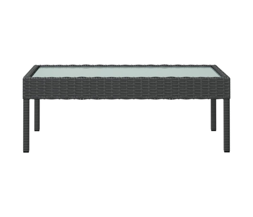 Set de muebles de jardín 8 pzas y cojines ratán sintético negro