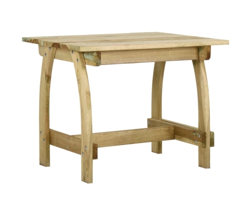 Juego de comedor de jardín 5 piezas madera de pino impregnada
