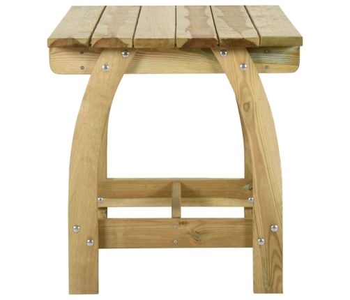 Juego de comedor de jardín 5 piezas madera de pino impregnada