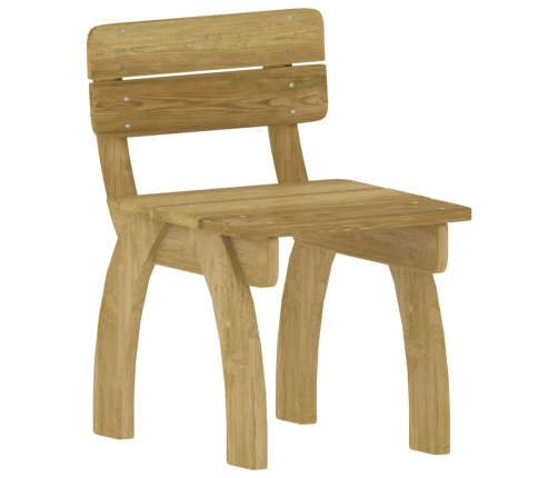 Juego de comedor de jardín 5 piezas madera de pino impregnada