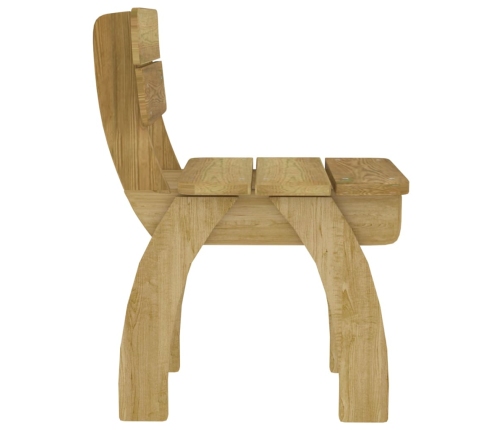 Juego de comedor de jardín 5 piezas madera de pino impregnada