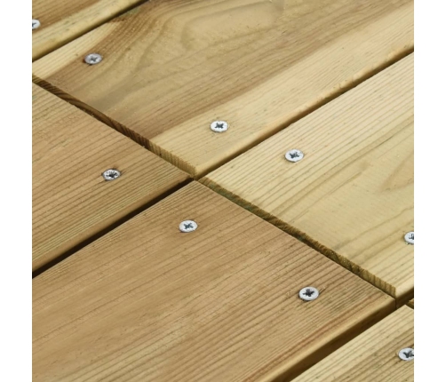 Juego de comedor de jardín 5 piezas madera de pino impregnada