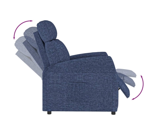 Sillón reclinable de tela gris claro