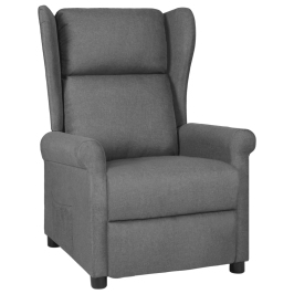 Sillón reclinable de tela negro