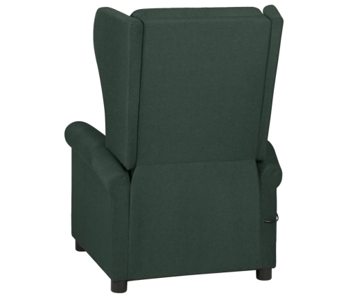 Sillón reclinable de tela verde oscuro