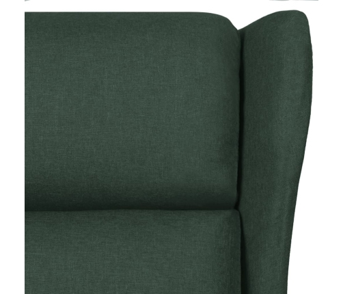 Sillón reclinable de tela verde oscuro