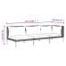 Muebles jardín 3 pzas ratán sintético semicircular gris oscuro