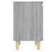 vidaXL Mesitas de noche 2 uds patas de madera gris Sonoma 40x30x50 cm