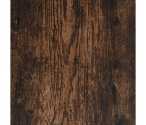 Mesita de noche patas madera maciza roble ahumado 40x35x50 cm