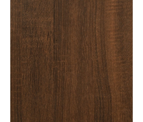 vidaXL Mesita de noche patas de madera maciza roble ahumado 40x35x50cm